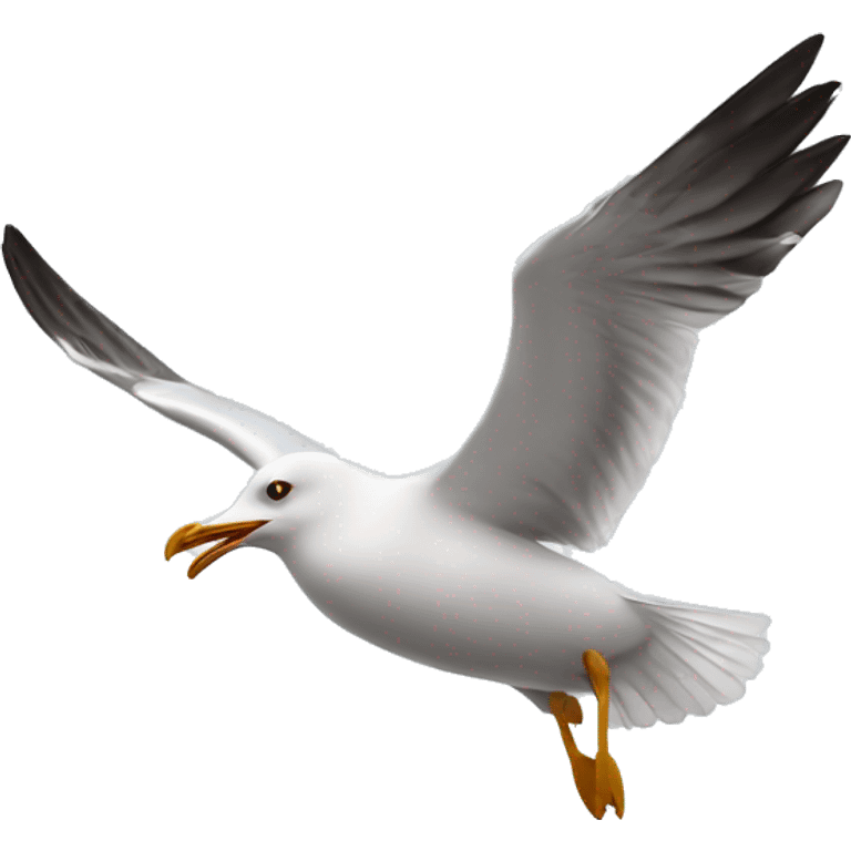 flying seagull emoji