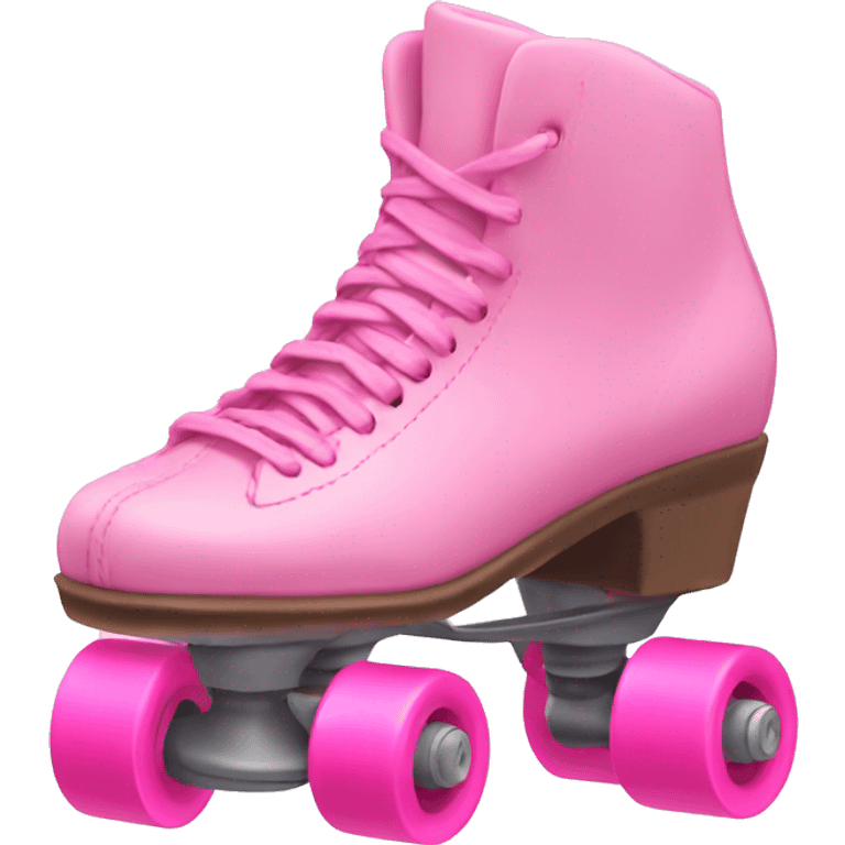 Roller skate pink wheels  emoji