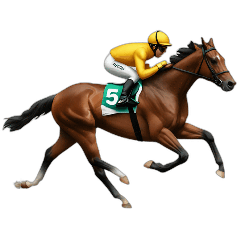 a racehorse runs emoji