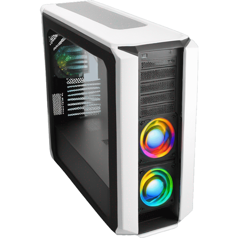 Pc mid-tower case with RGB emoji