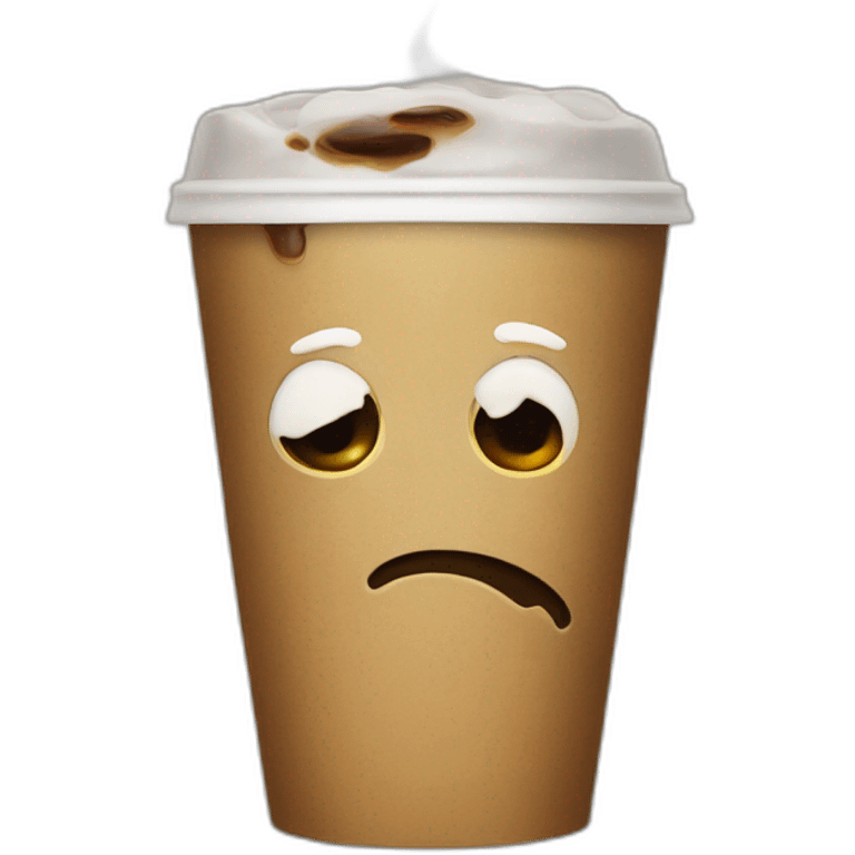 Sad coffee emoji