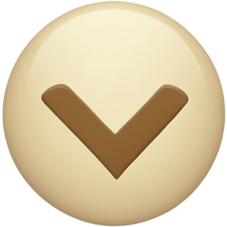 Check mark in beige   emoji