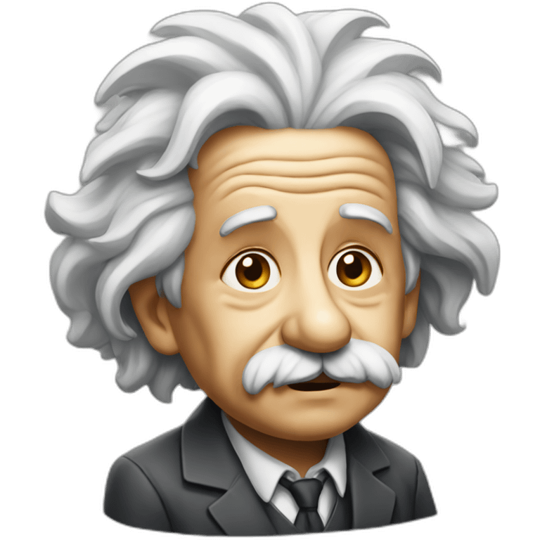 Einstein is sad emoji