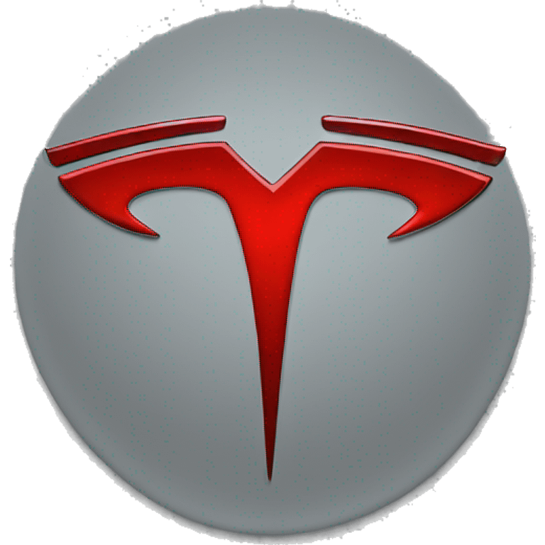 Red Tesla logo emoji