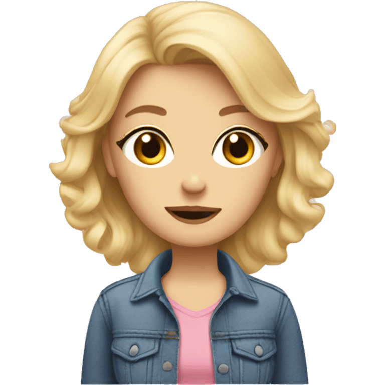 Blonde hair women whos a mum and a desig emoji