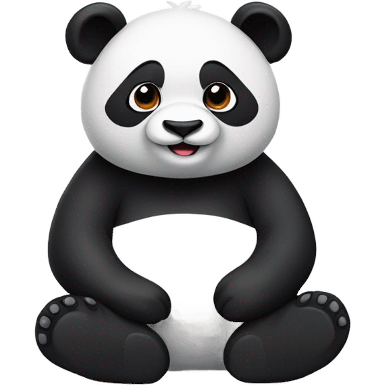 A panda sitting on the ground emoji