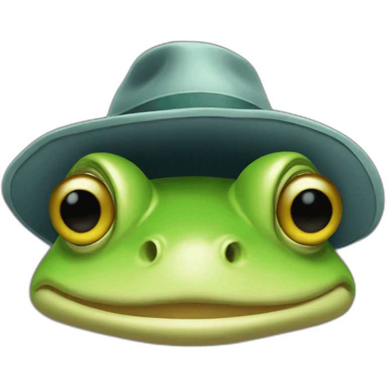 Grenouille zvec chapeau emoji