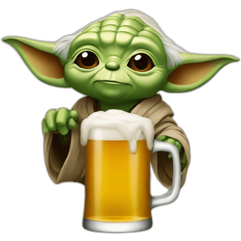 Yoda beer emoji