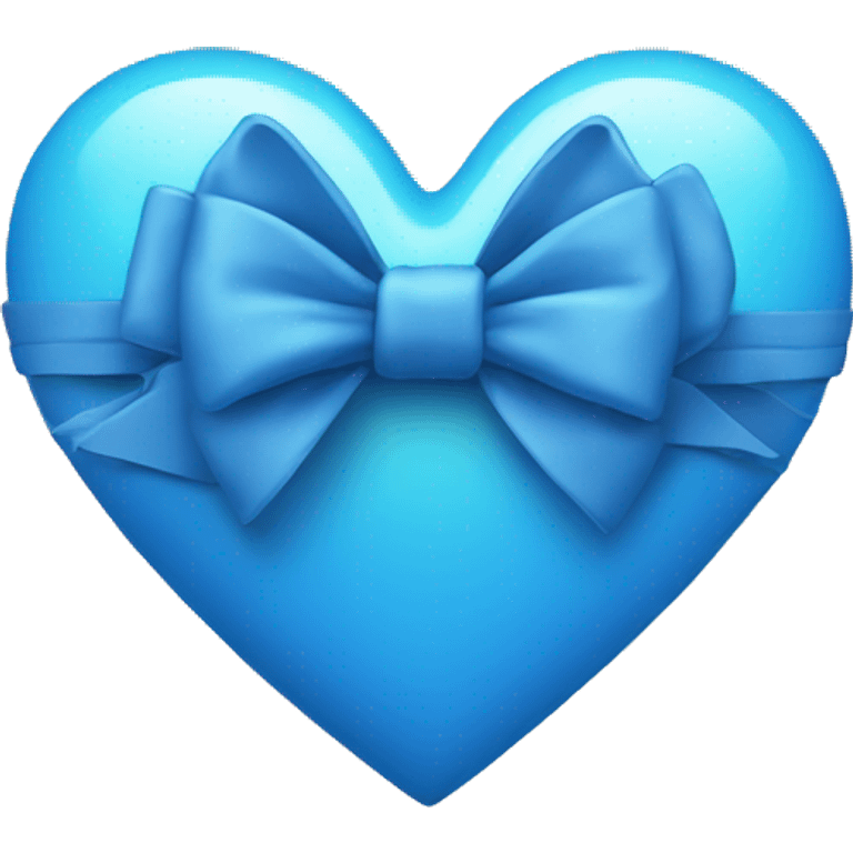 heart with a bow emoji but blue emoji