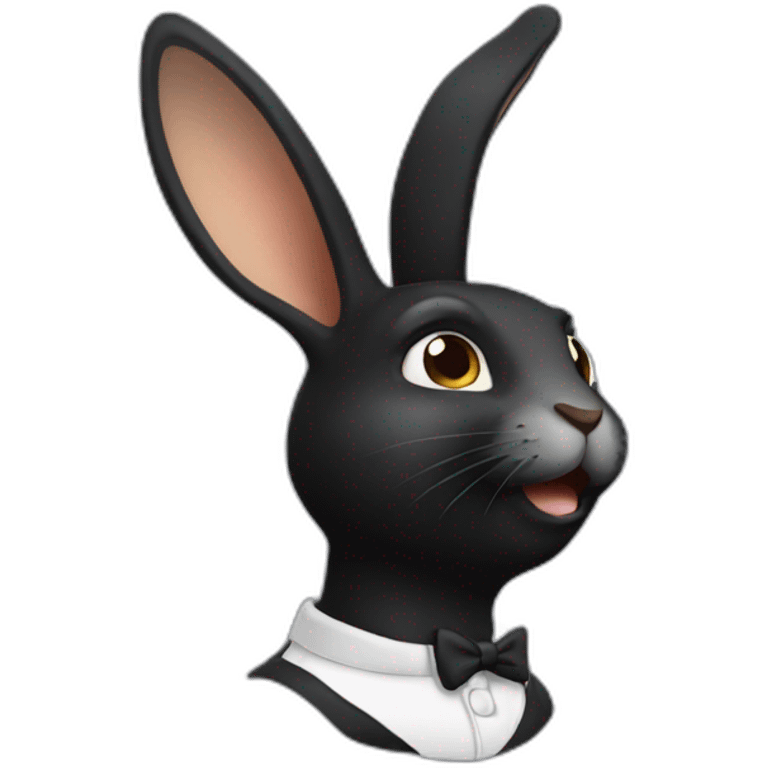 Lapin noir emoji