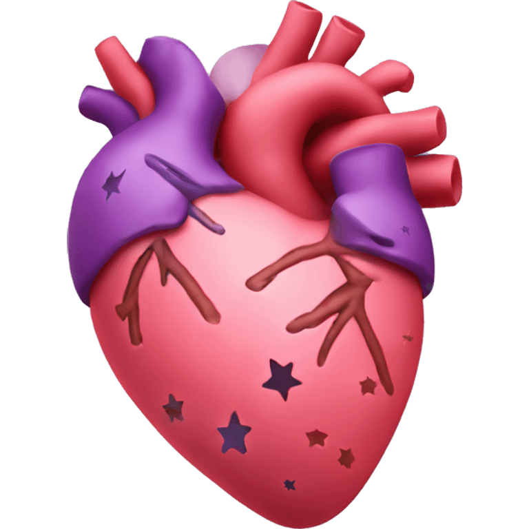 Human Heart with stars around it emoji