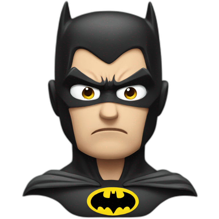 Batman feeling annoyed. emoji