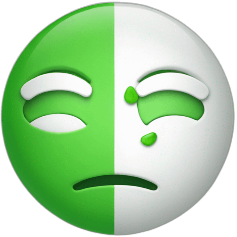 Cœur vert et blanc emoji