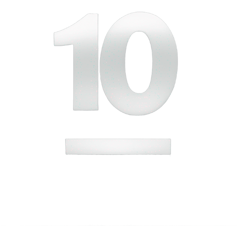 "A grey colour square with rounded corners and the number 10 written on it." emoji