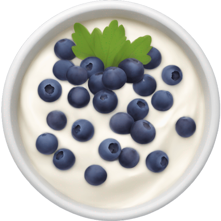 yoghurt bowl with grapes and blueberries emoji