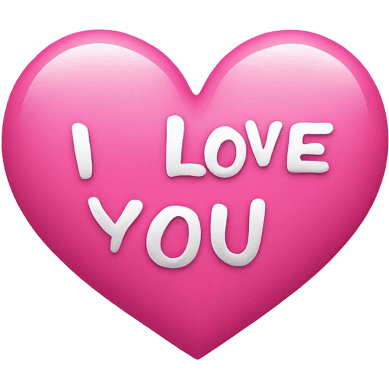 Pink heart that says I love you  emoji