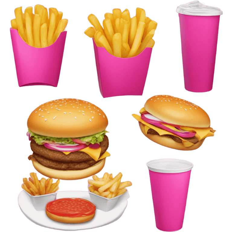 Pink fast food emoji