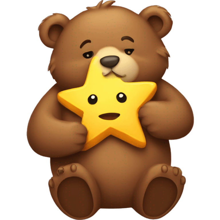 Bear hugging star emoji