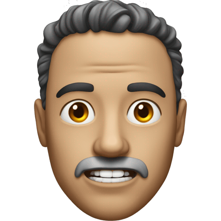 a hyper-realistic face of a guy in extreme terror emoji