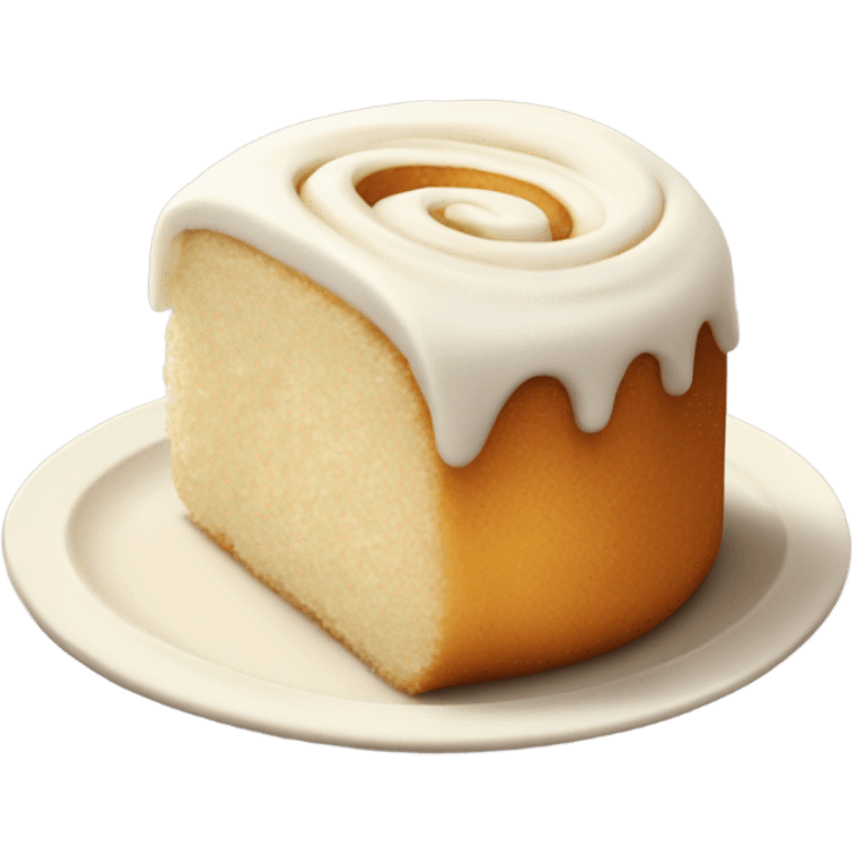 white cream roll cake emoji