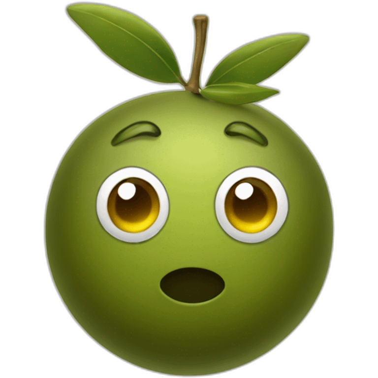 an olive on top of a weird olive emoji