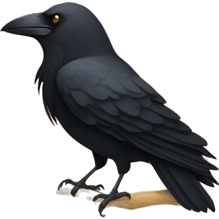 Crow with a golden circle behind it’s head  emoji