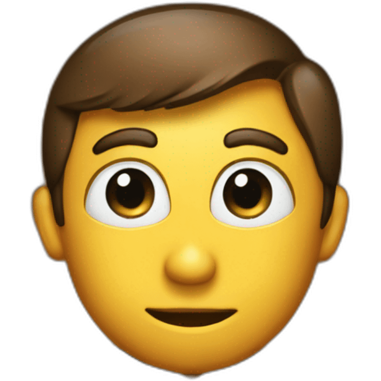 business man looking out of box emoji