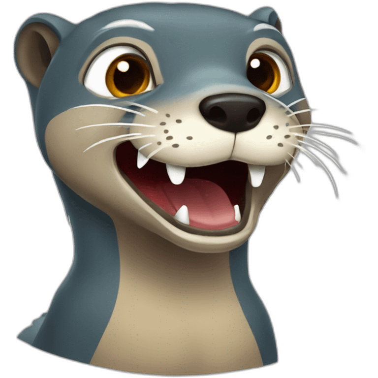 Loutre sur un zombie emoji