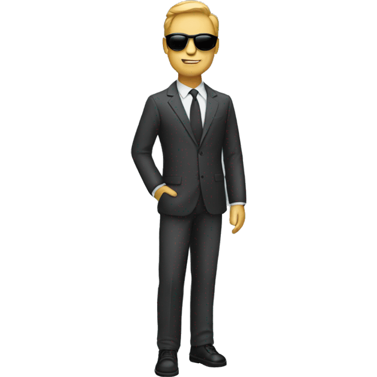 full body man with suit and shades emoji