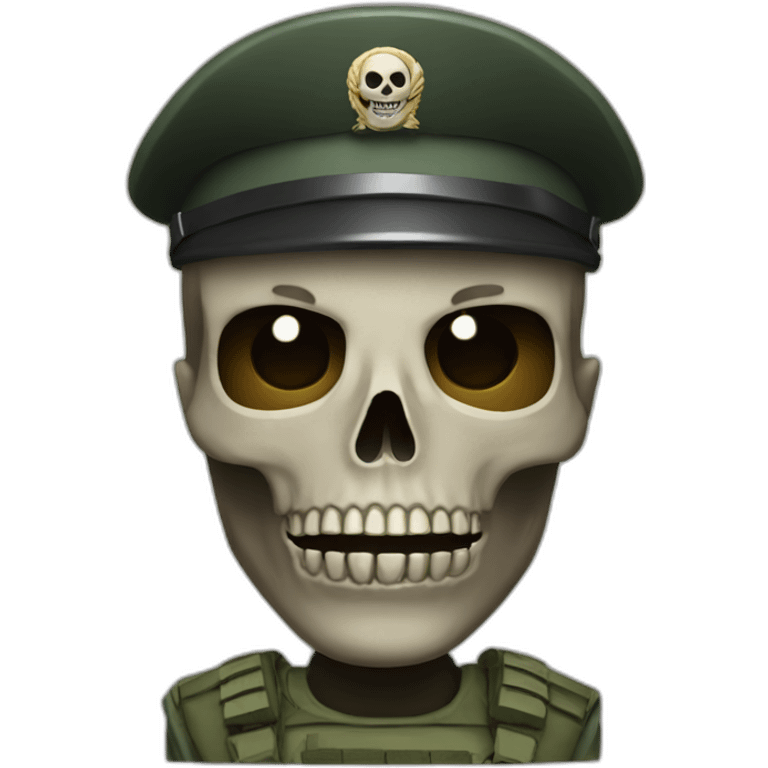 A soldier with a skull mask emoji