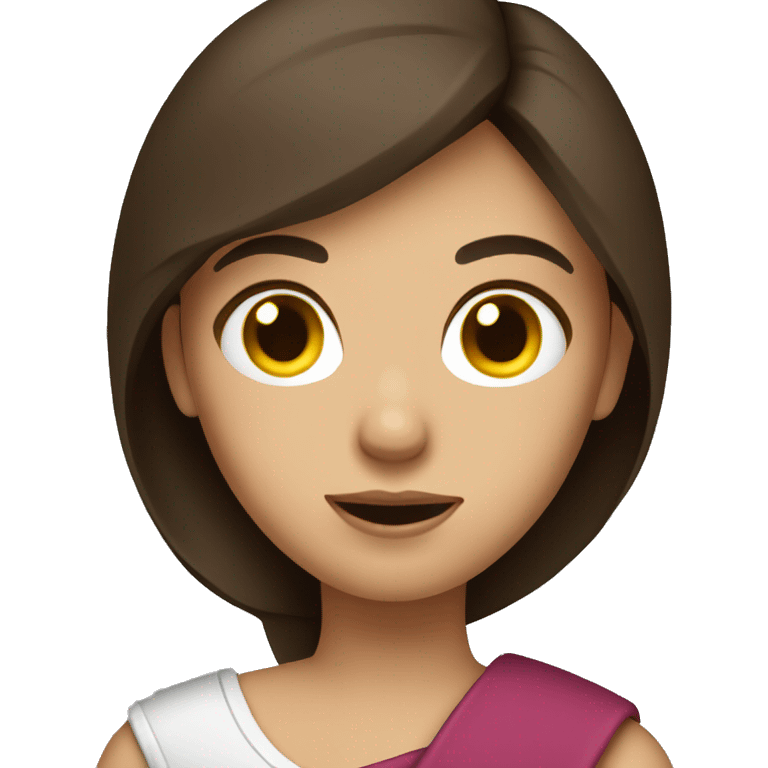 brunette Girl with broken arm in a sling emoji