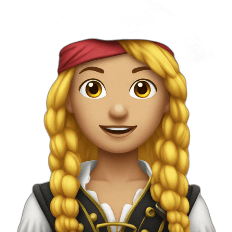 pirate girl emoji