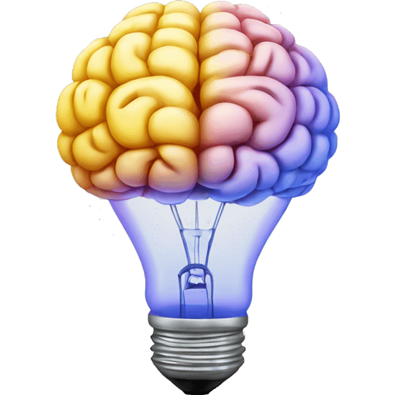 Lightbulb with brain form emoji