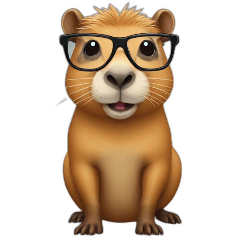 capybara with glasses emoji