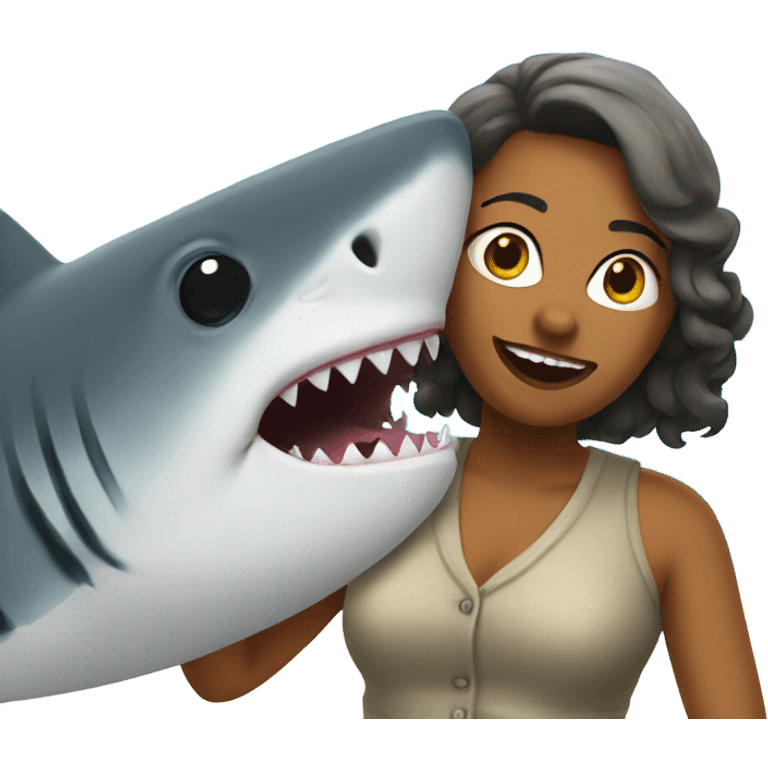 Lesbian shark  emoji