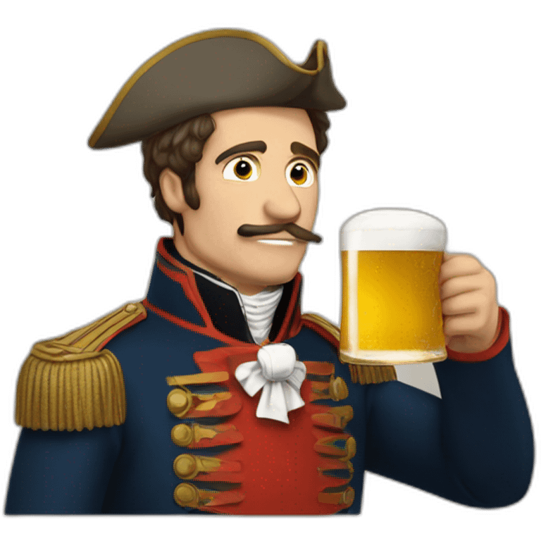 Napoléon qui boit une bière emoji