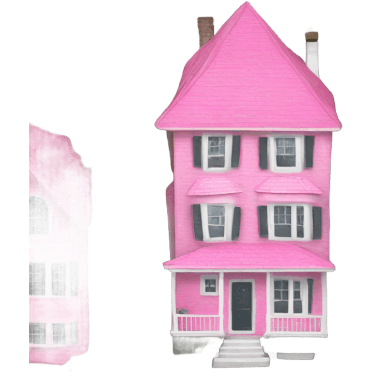 pink house emoji