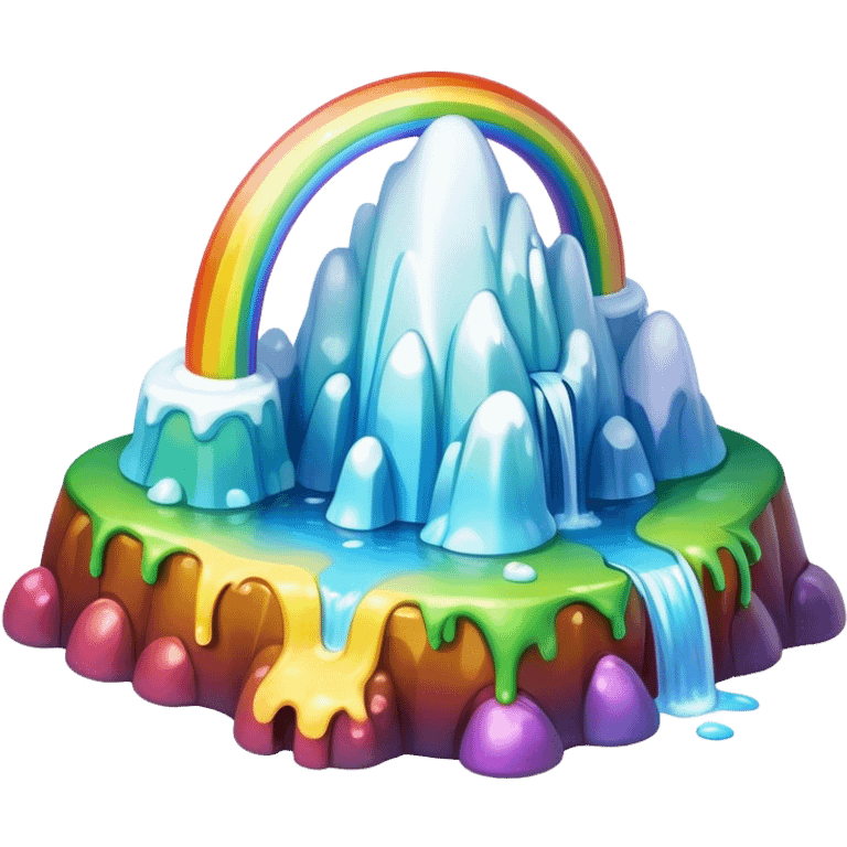 melting magical rainbow landscape emoji