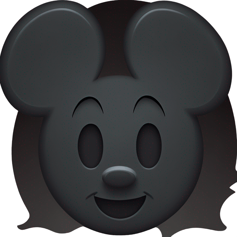 Mickey Mouse ominous silhouette ￼  emoji