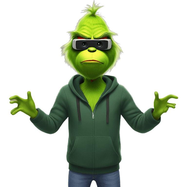 Grinch in vr headset Full-Body emoji