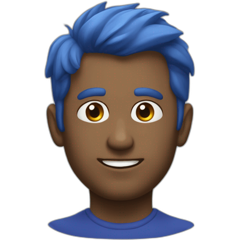 Homme chauve aux yeux bleus emoji