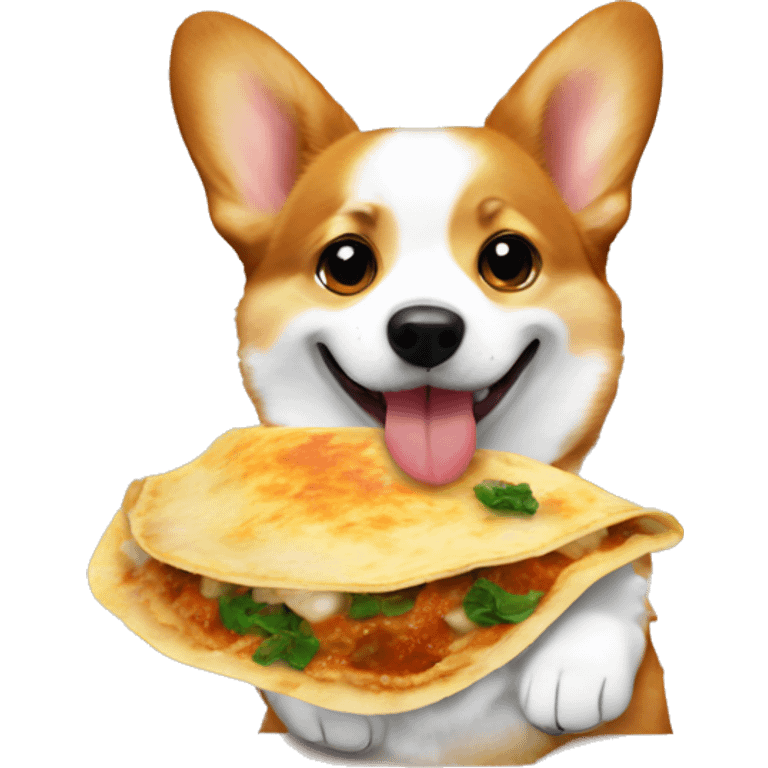 corgi eating turkish ravioli called mantı emoji