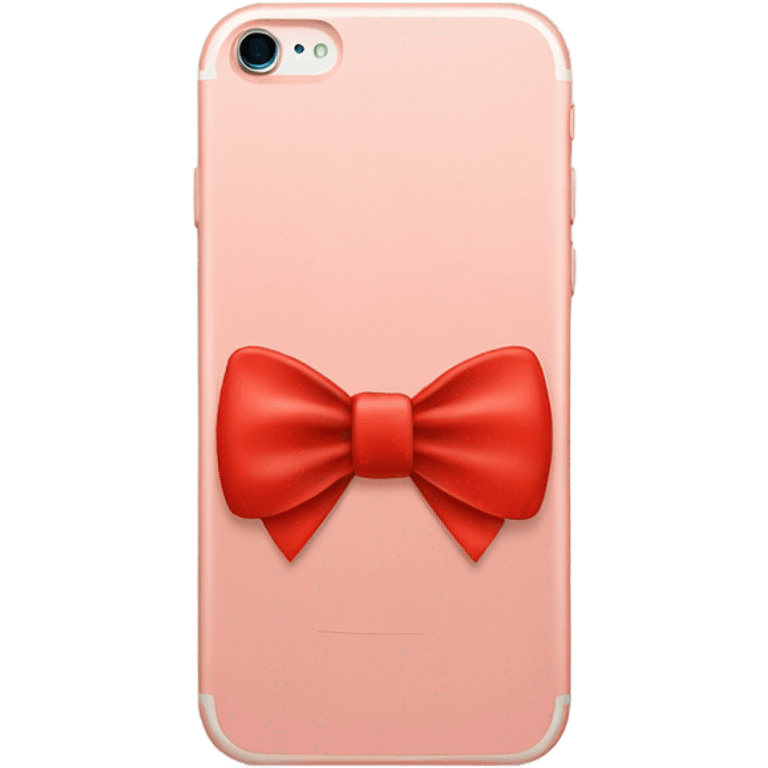 red iphone with bow emoji