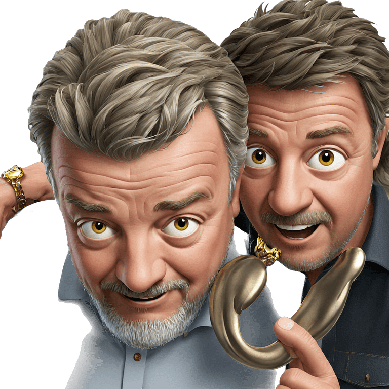 old men wearing jewelry emoji