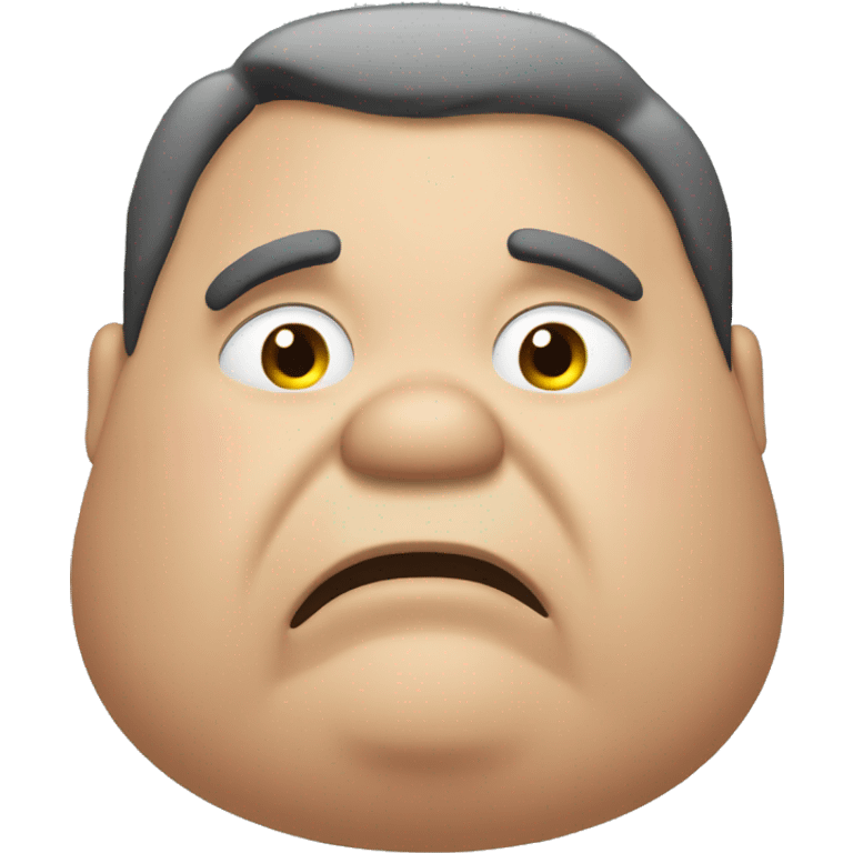 fat man not happy emoji