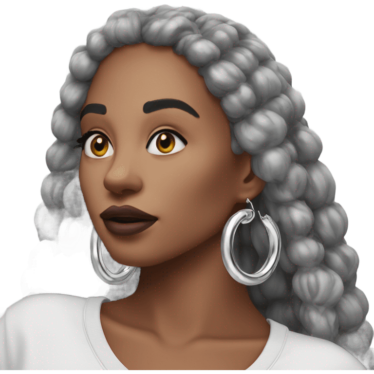 chunky silver hoop earrings emoji