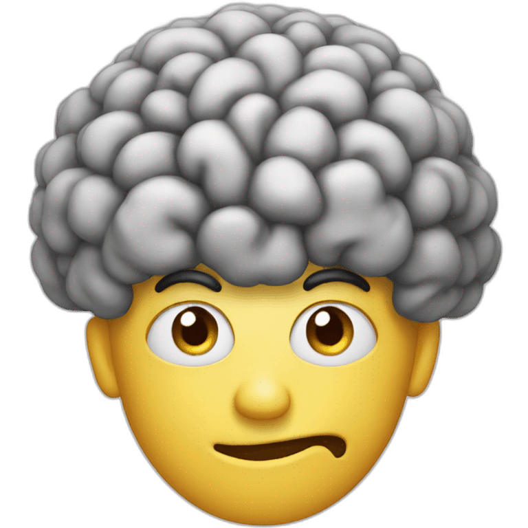 crazy brain emoji