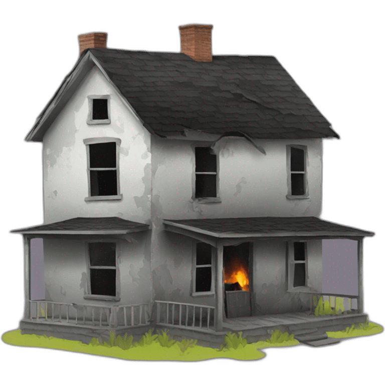 Abandoned House Burned emoji