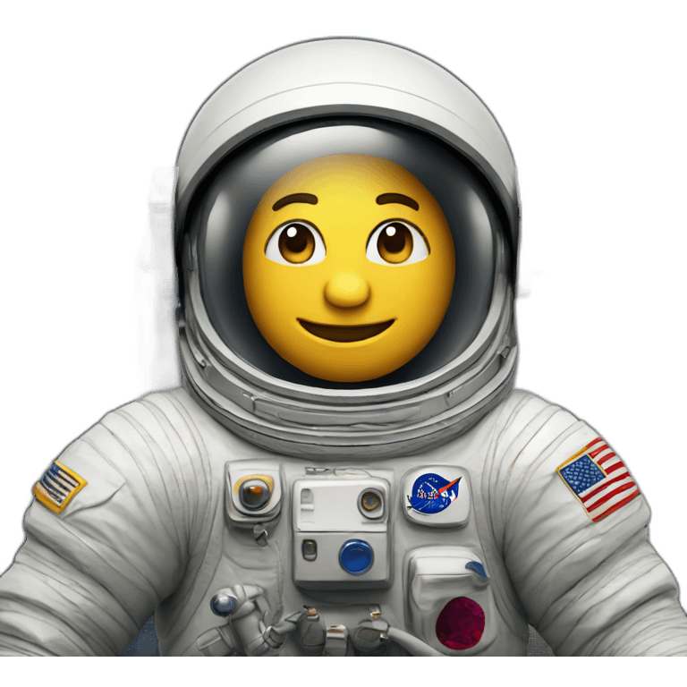 astronaut on moon emoji