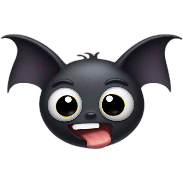 Bat looking silly emoji